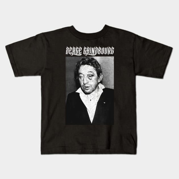 Serge Gainsbourg †† Vintage Look Vintage Aesthetic Design Kids T-Shirt by unknown_pleasures